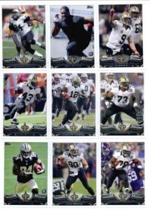 2013 topps nfl football team set (in protective storage box) - new orleans saints 14 cards new orleans saints john jenkins cameron jordan jahri evans darren sproles marques colston kenny vaccaro mark ingram jimmy graham curtis lofton kenny stills lance mo