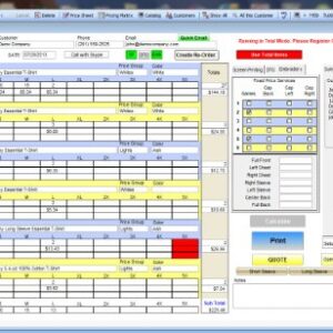 Quick Quote 3 Advanced - Software for Screen Printing, DTG & Embroidery Quoting and Invoicing
