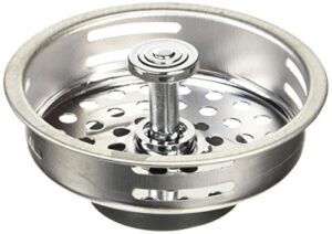 universal drain 30051 3" stainless steel strainer basket, fits most sinks, silver