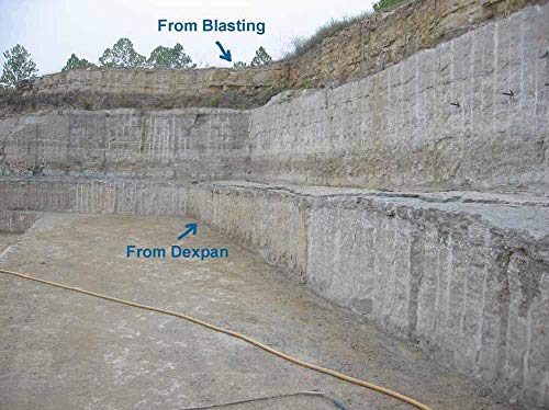 Dexpan Expansive Demolition Grout 44 Lb. Bucket for Rock Breaking, Concrete Cutting, Excavating. Alternative to Demolition Jack Hammer Breaker, Jackhammer, Concrete Saw, Rock Drill (DEXPAN44BKT3) (23F-50F)