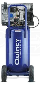 quincy single-stage portable electric air compressor - 2 hp, 26-gallon vertical, 7.4 cfm, model number q12126vpq