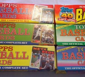 Lot of 6 Sets From Topps 1986 1987 1988 1989 1990 1991 Baseball Card Complete Factory Opened Sets in the Fancy Colored Christmas Boxes!