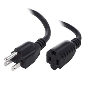 1ft (0.3m) 16awg heavy duty (power extension cord) power extension cable 1 feet (0.3 meters) 3 conductor (nema 5-15p to nema 5-15r) 13 amp power cable cne74467 (5 pack)