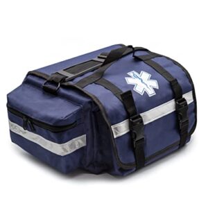 primacare kb-ro74-b first responder bag for trauma, 17" x 9" x 7", blue
