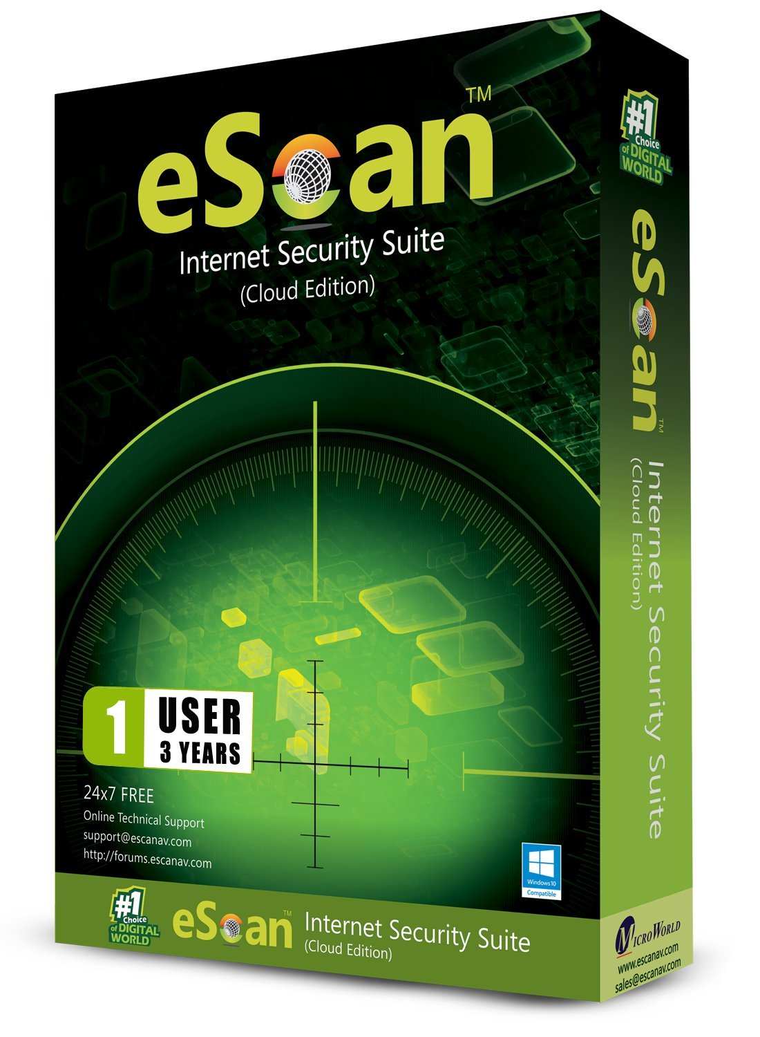 eScan Internet Security Suite with Cloud Security Total Antivirus software 2019 safe web browsing Proactive Protection Monitors Kids' online activity | 1 Device 3 Years | [PC/Laptops]