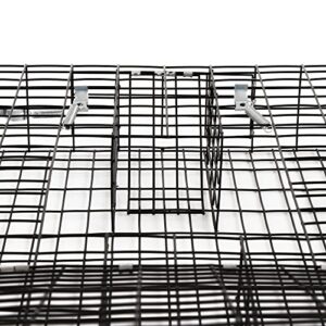 Rugged Ranch SQRTO Squirrelinator Trap CatchMor Live Chipmunk Squirrel Rat Mouse Rodent Small Animal Metal Wire 2 Door Trap Cage (Trap Only), Black
