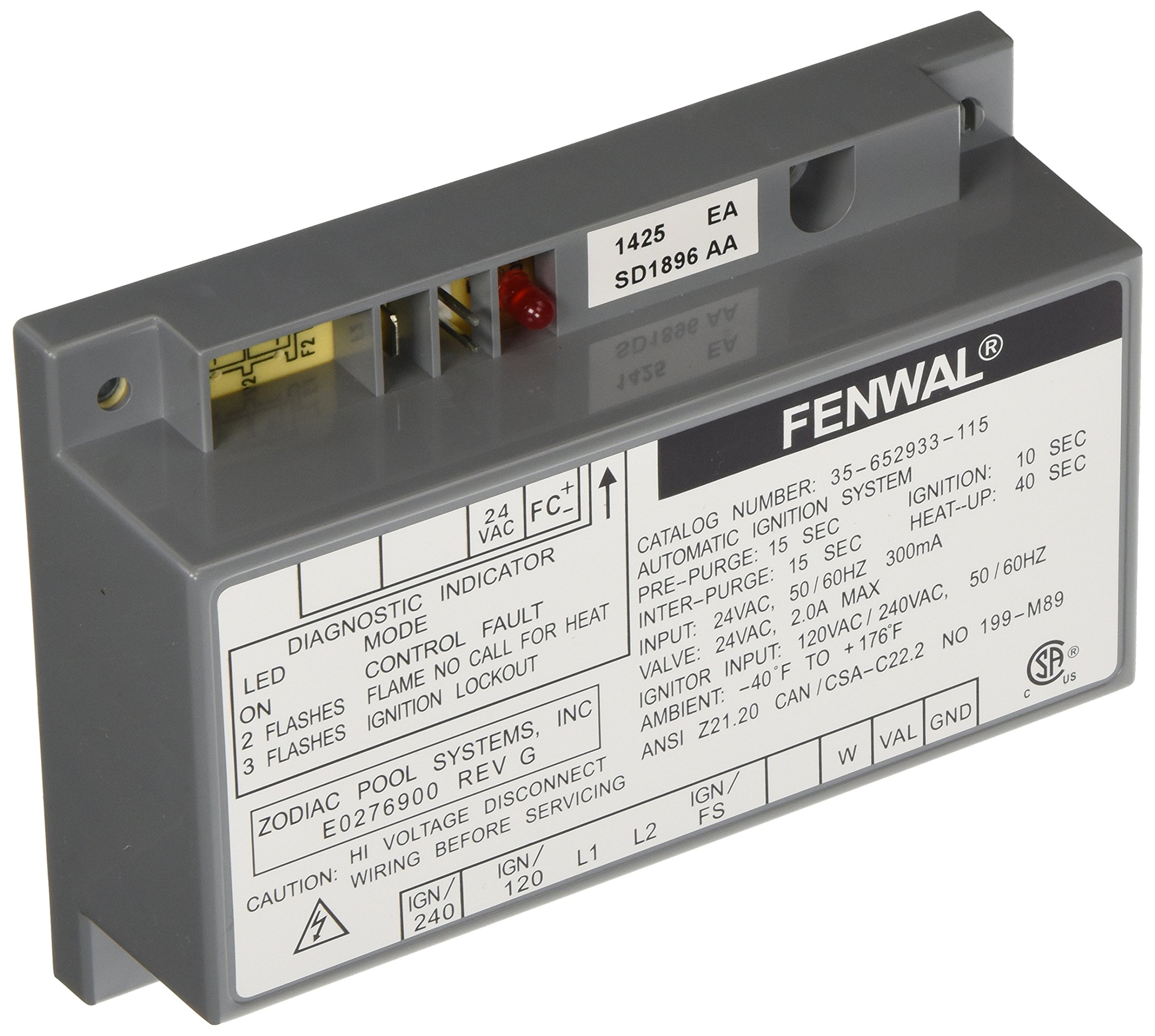 Zodiac R0491300 Ignition Control