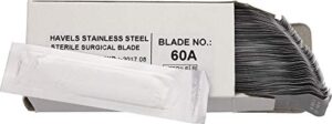 havalon #60a stainless steel bulk replacement blades, 50 count