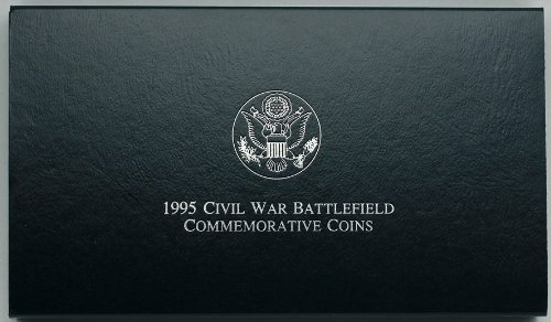 1995 Civil War Battlefield 2-Coin Commemorative Proof Set - Silver Dollar & Clad Half