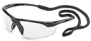 gateway safety 28mc20 conqueror mag safety glasses, 2.0 diopter magnification, clear lens, black frame