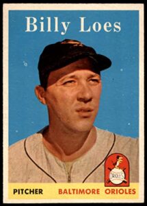 1958 topps # 359 billy loes baltimore orioles (baseball card) ex orioles