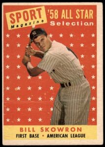 1958 topps # 477 all-star bill skowron new york yankees (baseball card) good yankees