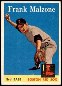 1958 topps # 260 frank malzone boston red sox (baseball card) ex red sox