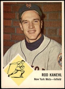 1963 fleer # 49 rod kanehl new york mets (baseball card) dean's cards 5 - ex mets