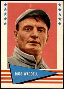 1961 fleer # 149 rube waddell kansas city athletics (baseball card) dean's cards 5 - ex athletics