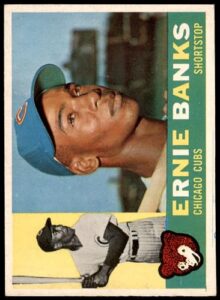 1960 topps # 10 ernie banks chicago cubs (baseball card) ex cubs