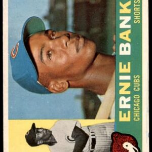 1960 Topps # 10 Ernie Banks Chicago Cubs (Baseball Card) EX Cubs