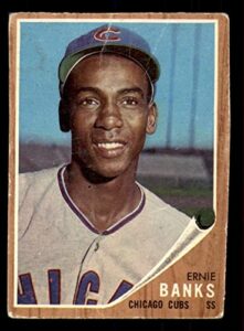 1962 topps # 25 ernie banks chicago cubs (baseball card) good cubs