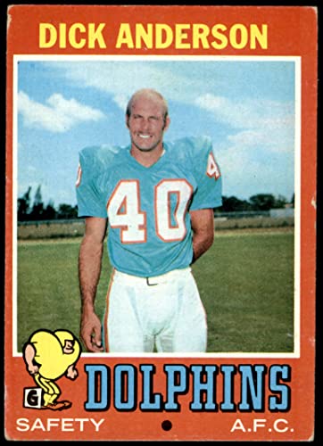 1971 Topps # 67 Dick Anderson Miami Dolphins (Football Card) VG Dolphins Colorado