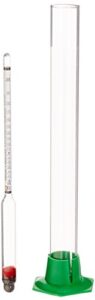 naruekrit r3-xikq-ad0g proof and tralle hydrometer with 12" glass test jar