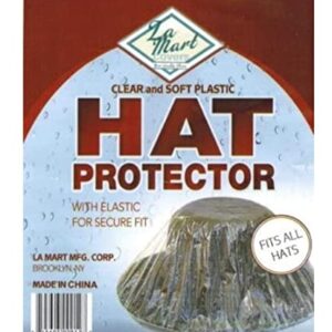 Hat Protector,clear Plastic with Elastic for a Perfect Fit,one Size Fits All. (Pack of 6)