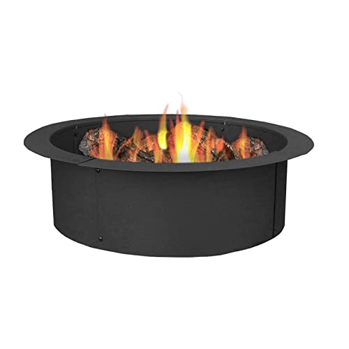 Sunnydaze Steel Above-/In-Ground Fire Pit Ring Insert - 33-Inch Outer Diameter (27-Inch Inner Diameter)