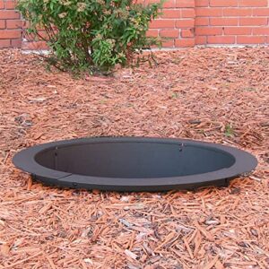 Sunnydaze Steel Above-/In-Ground Fire Pit Ring Insert - 33-Inch Outer Diameter (27-Inch Inner Diameter)