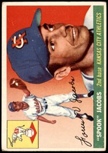 1955 topps # 61 spook jacobs kansas city athletics (baseball card) dean's cards 2 - good athletics
