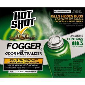 hot shot indoor fogger with odor neutralizer, 2-ounce, 3 count