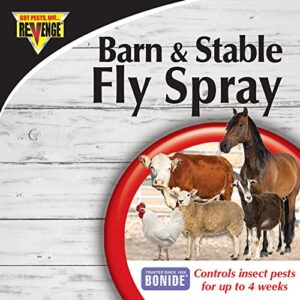 Revenge Barn & Stable Fly Spray, 1.33 Gallon Ready-to-Use Long Lasting Insecticide Controls Fleas and Ticks