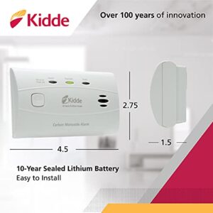 Kidde Worry-Free Carbon Monoxide Detector Alarm with 10 Year Sealed Battery | Model C3010