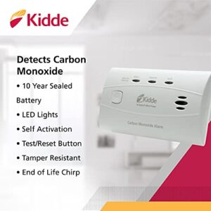 Kidde Worry-Free Carbon Monoxide Detector Alarm with 10 Year Sealed Battery | Model C3010