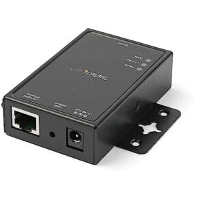 StarTech.com 1 Port RS232 to Ethernet IP Converter / Device Server - Aluminum - Serial over IP Device Server - Serial to IP Converter (NETRS2321P)