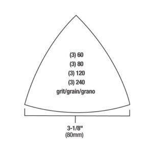 Genesis GAMT701 Universal 12-Piece Hook-and-Loop Sandpaper Assortment with 3 60-Grit, 3 80-Grit, 3 120-Grit, and 3 240-Grit