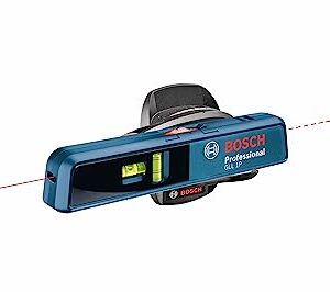 Bosch GLL1P 65ft Combination Point and Line Laser Level for Horizontal, Vertical or Angular Leveling Applications, Black