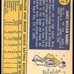 1970 Topps # 512 Billy Harris Kansas City Royals (Baseball Card) EX Royals
