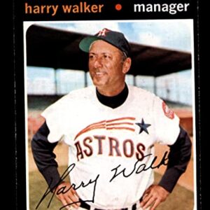 1971 Topps # 312 Harry Walker Houston Astros (Baseball Card) EX Astros