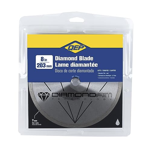 QEP 8" Continuous Rim Diamond Blade - For Wet Cutting of Ceramic Tile