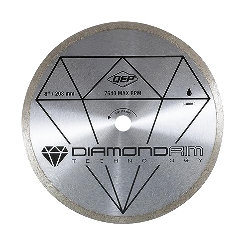 QEP 8" Continuous Rim Diamond Blade - For Wet Cutting of Ceramic Tile