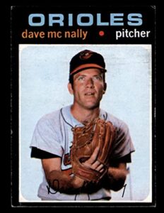 1971 topps # 320 dave mcnally baltimore orioles (baseball card) ex orioles