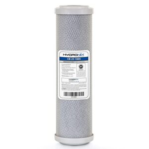 hydronix cb-25-1005 whole house ro & drinking systems nsf coconut carbon block water filter 2.5 x 10-5 micron (2 pack)