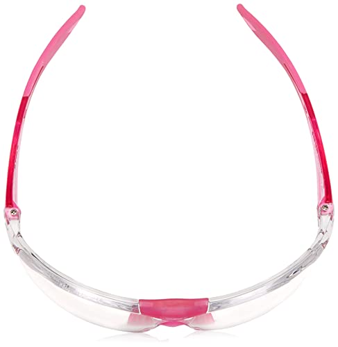 Elvex Delta Plus SG-18C-SLIM-PINK Avion SF Safety Glasses, Clear Lens with Pink Temple Tips, Slim Fit, Flexible, Abrasion Resistant, Anti Fog