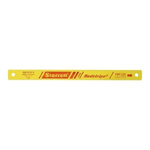 starrett rs1214-5 redstripe solid high speed steel power hacksaw blade, 0.050-inch thick, 14 tpi, 12-inch length x 1-inch width