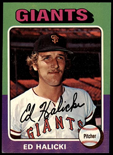 1975 Topps # 467 Ed Halicki San Francisco Giants (Baseball Card) EX/MT Giants