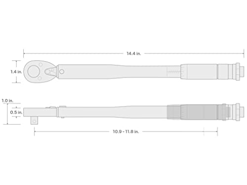 TEKTON 3/8 Inch Drive Micrometer Torque Wrench (10-80 ft.-lb.) | 24330