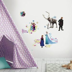 roommates rmk2361scs disney frozen elsa and anna peel and stick wall decals 1.3 " x 1.2 " to 12.34 " x 13.9 "