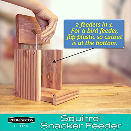 Pennington Cedar Squirrel Snacker Feeder, 1 LB Capacity
