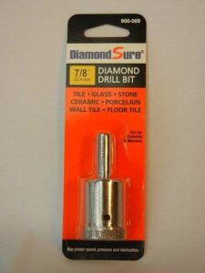 7/8" inch 22.4 mm diamondsure diamond drill bit hole saw for glass, tile, granite, ceramic, porcelain, stone