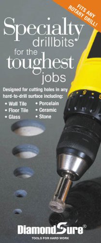 2-1/4" 57.5 mm DiamondSure Diamond Hole Saw Drill Bit for Glass, Tile, Granite, Ceramic, Porcelain, Stone
