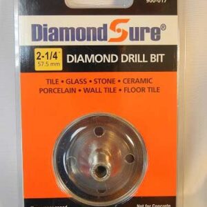 2-1/4" 57.5 mm DiamondSure Diamond Hole Saw Drill Bit for Glass, Tile, Granite, Ceramic, Porcelain, Stone